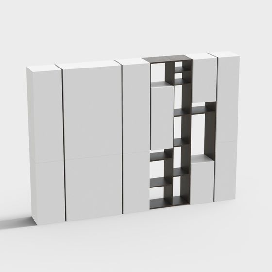 Modular Bookshelf 3D model for Modern Interiors