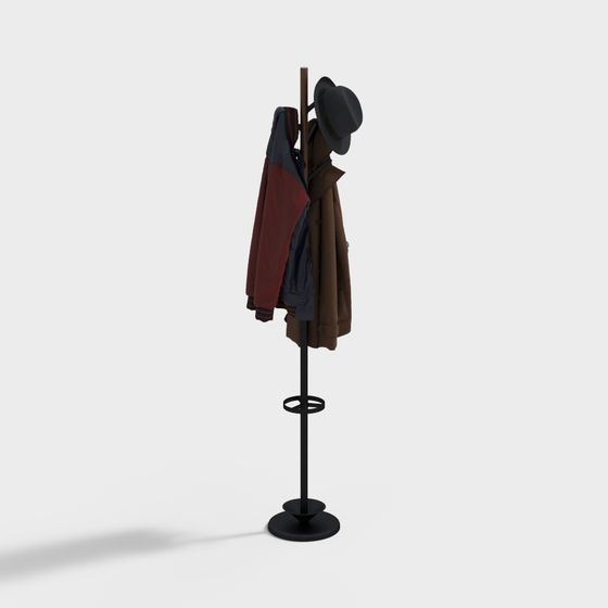 Sleek Coat Rack 3D model for Contemporary Spaces