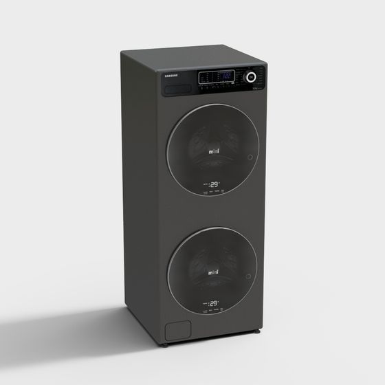 Stylish Samsung Washing Machine 3D model for Contemporary Spaces