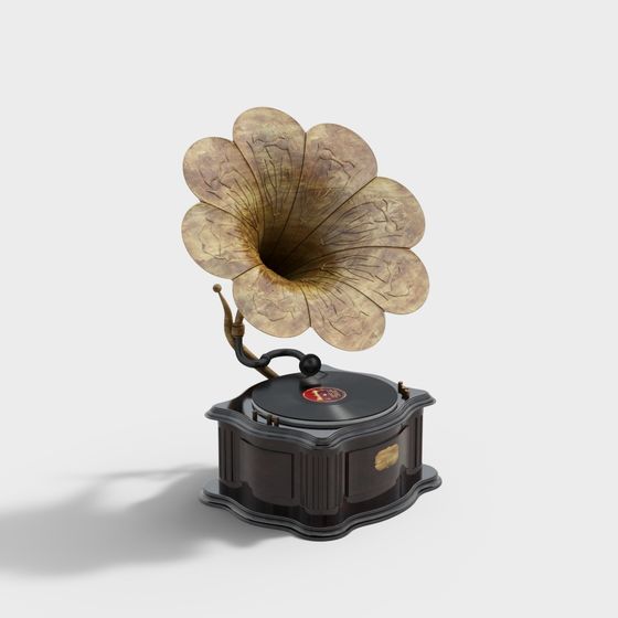 Vintage Gramophone 3D model