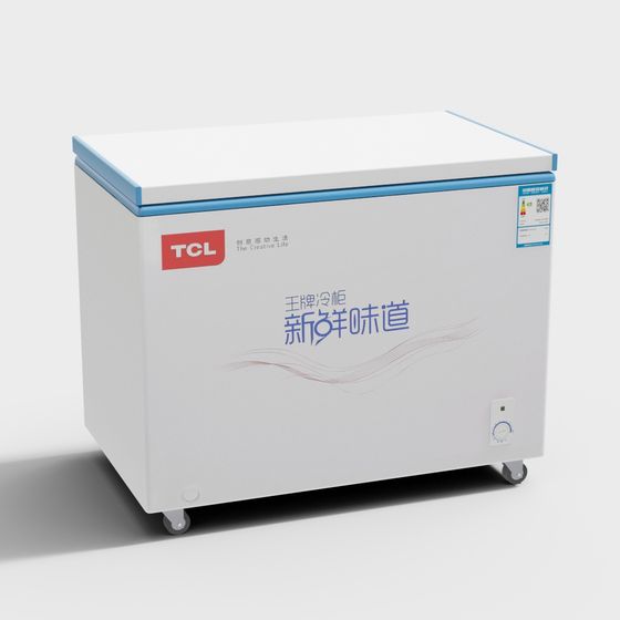 TCL Deep Freezer 3D model for Modern Spaces