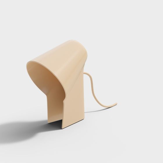 Elegant Streamlined Table Lamp 3D model for Creative Spaces