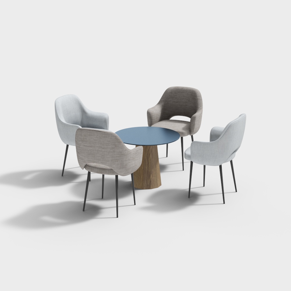 Conjunto de mesa y sillas de salón escandinavo