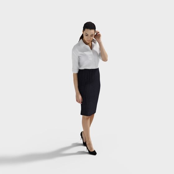 Elegant Urban Woman 3D model