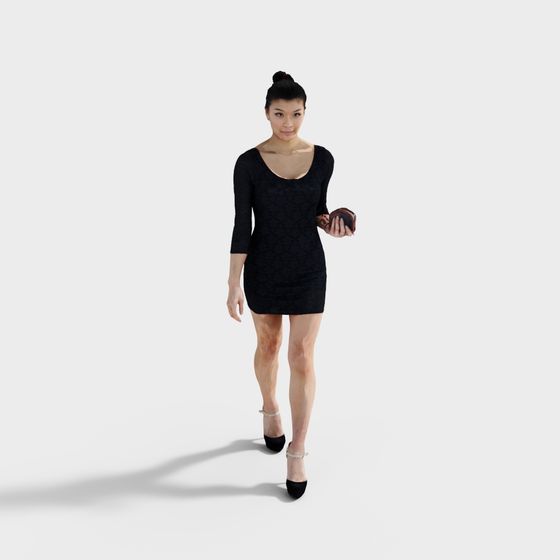 Elegant Stroll 3D model for Creative Projects