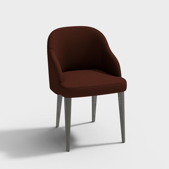 Elegant Low Poly Armchair 3D model