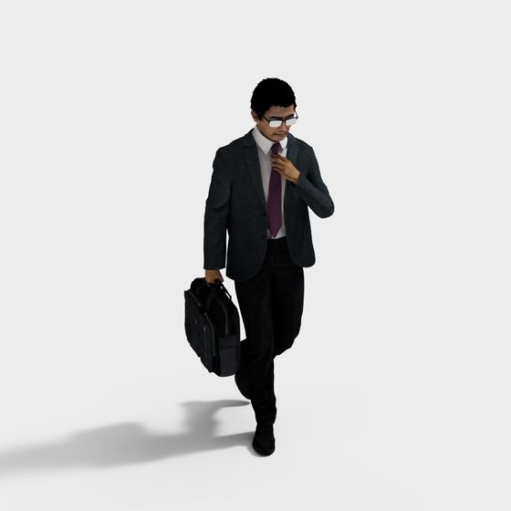 Businessman on the Go 3D model