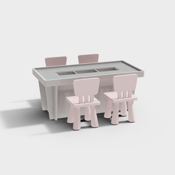 Urban Meeting Table 3D model for Modern Spaces