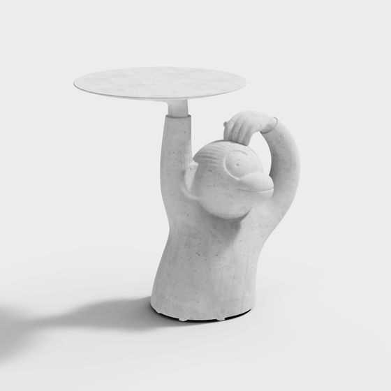 Concrete Small Table 3D Model