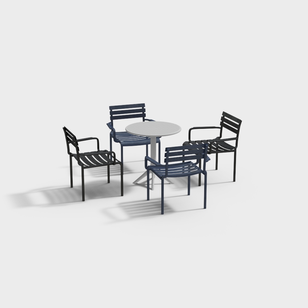 塑膠背板家庭餐桌椅組