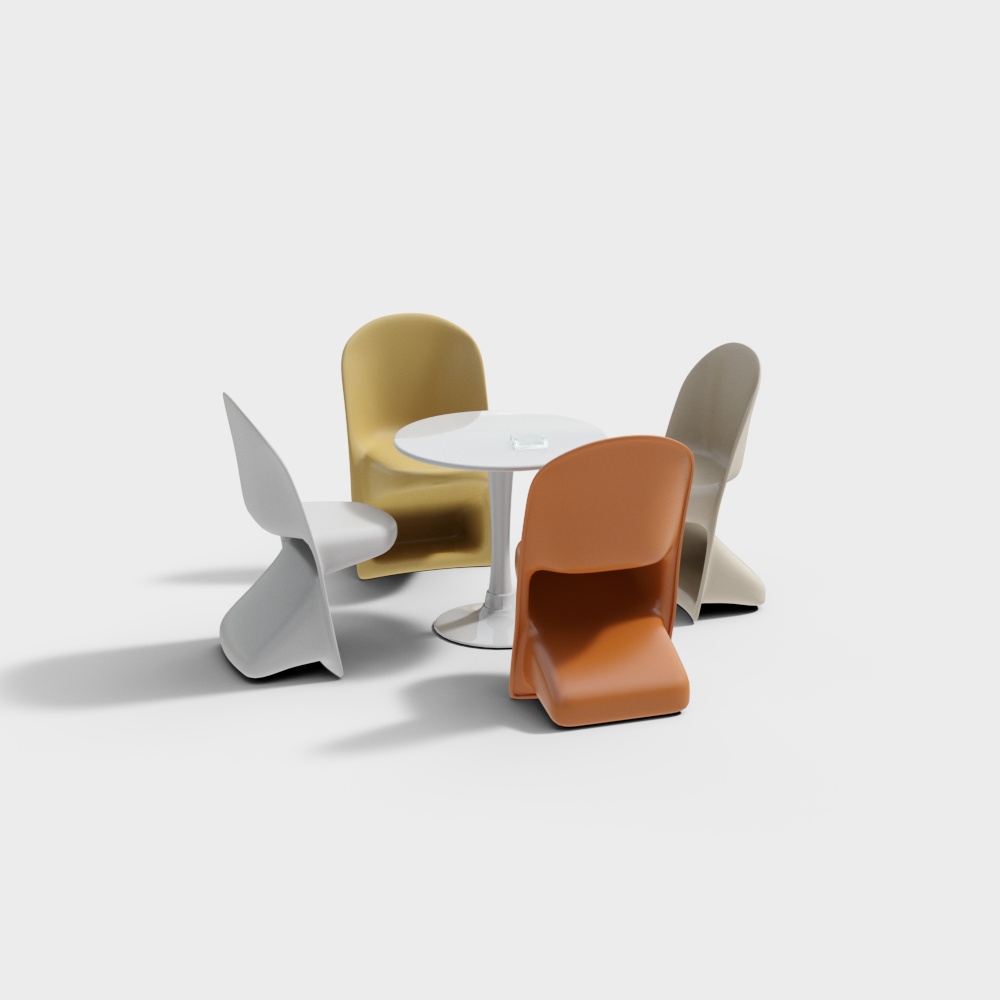 창의적이고 고급스러운 테이블 및 의자 세트