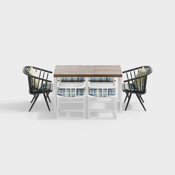 Cozy Corner Set 3D model for Stylish Interiors