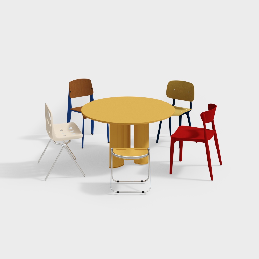 Modern Dining Table and Chair Set