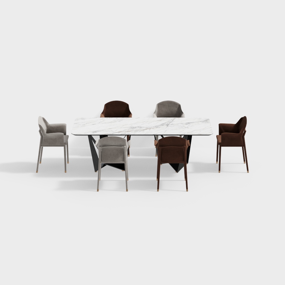 Modern Dining Table and Chair Set