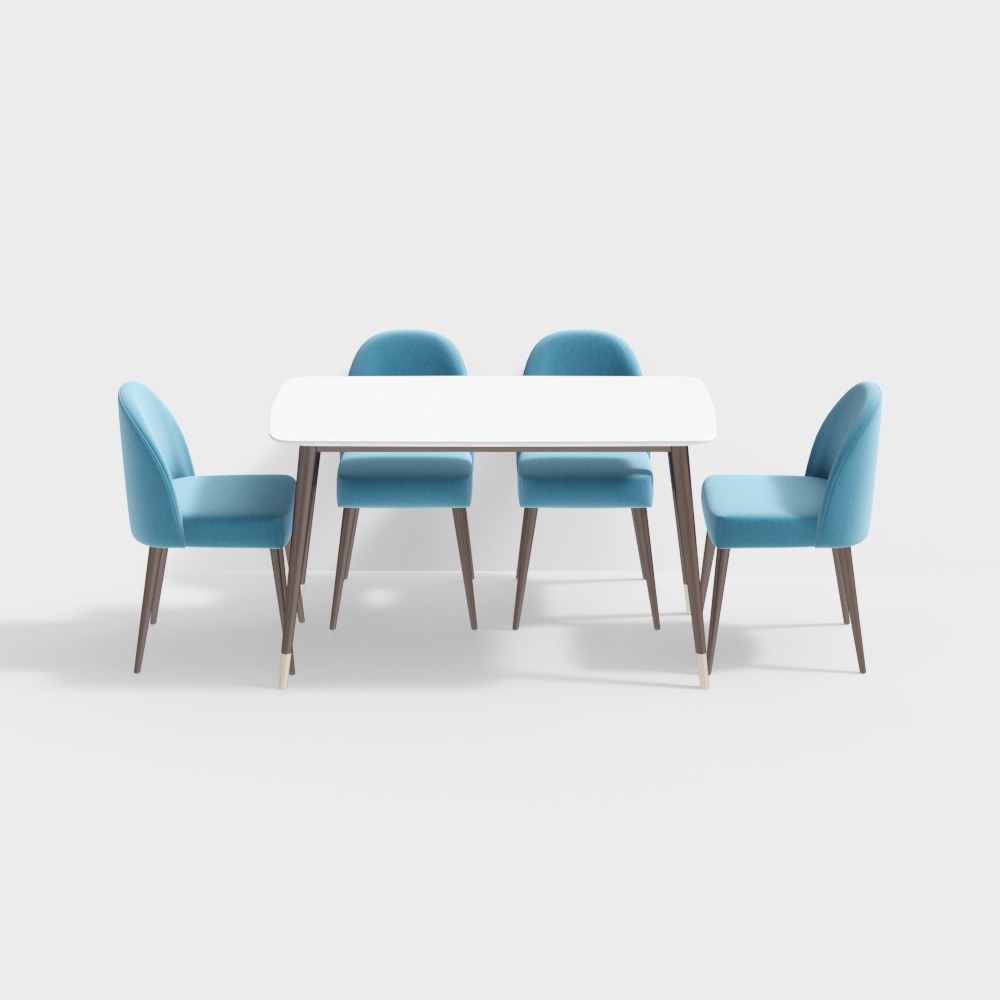 Ensemble table et chaises de salle à manger scandinave