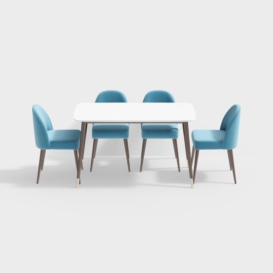 Ensemble table et chaises de salle à manger scandinave