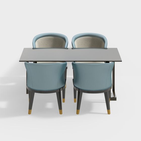 Urban Elegance Dining Set 3D model