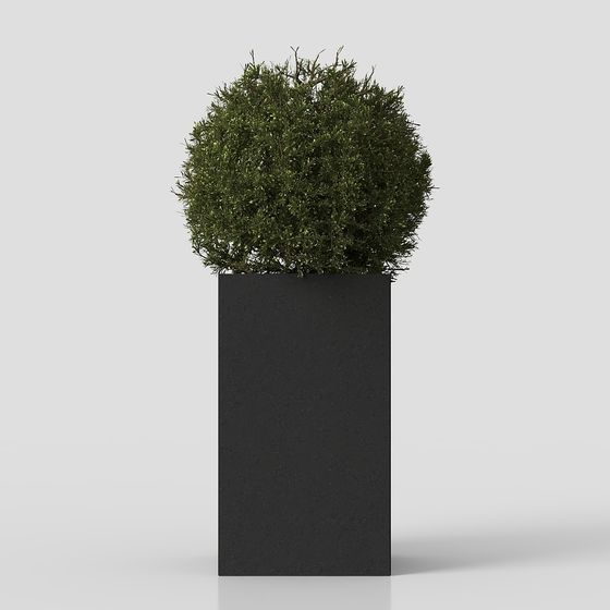 Low-Polygon Urban Plant Pot 3D model