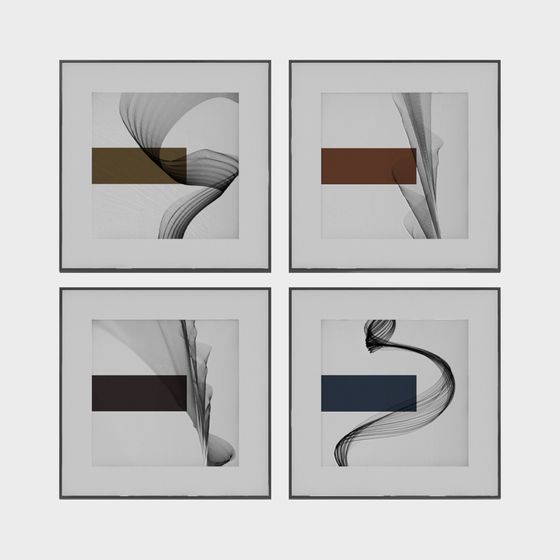 Abstract Line Artwork 3D Model for Modern Design