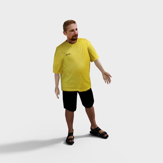 High-Detail Low-Poly 3D Character Model