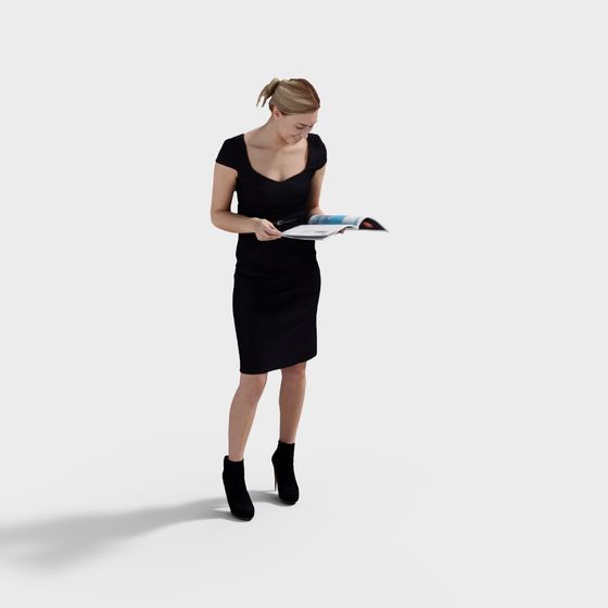 Elegantly Confident Woman 3D Model