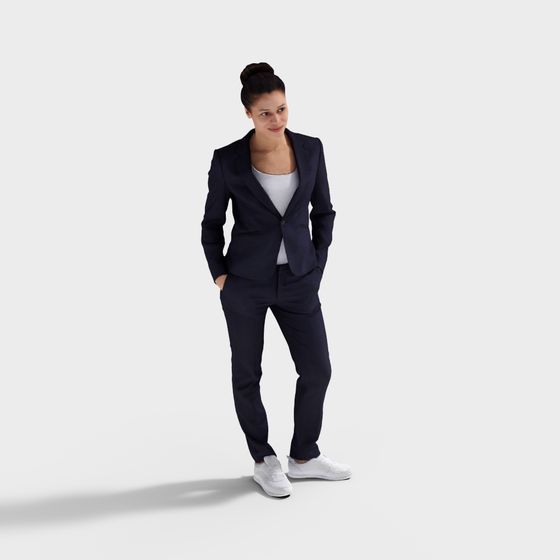 Contemporary Urban Female 3D Model for Diverse Uses