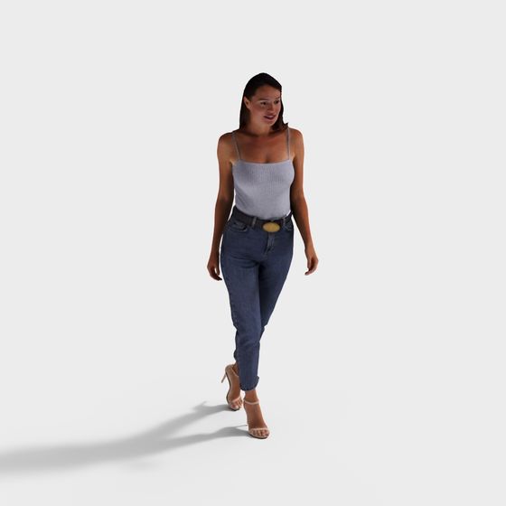 Elegant 3D Model of a Confident Modern Woman