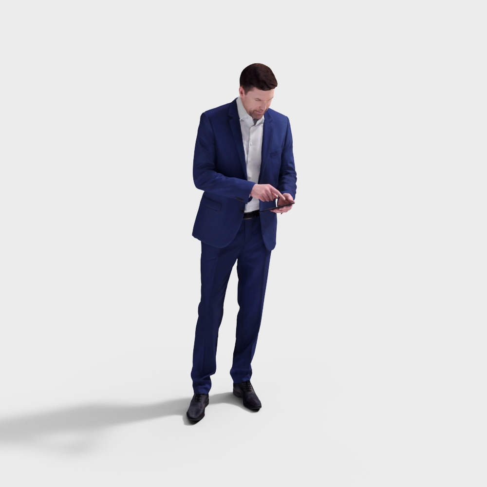 Business Gentleman Low Poly High Detail 3D Model