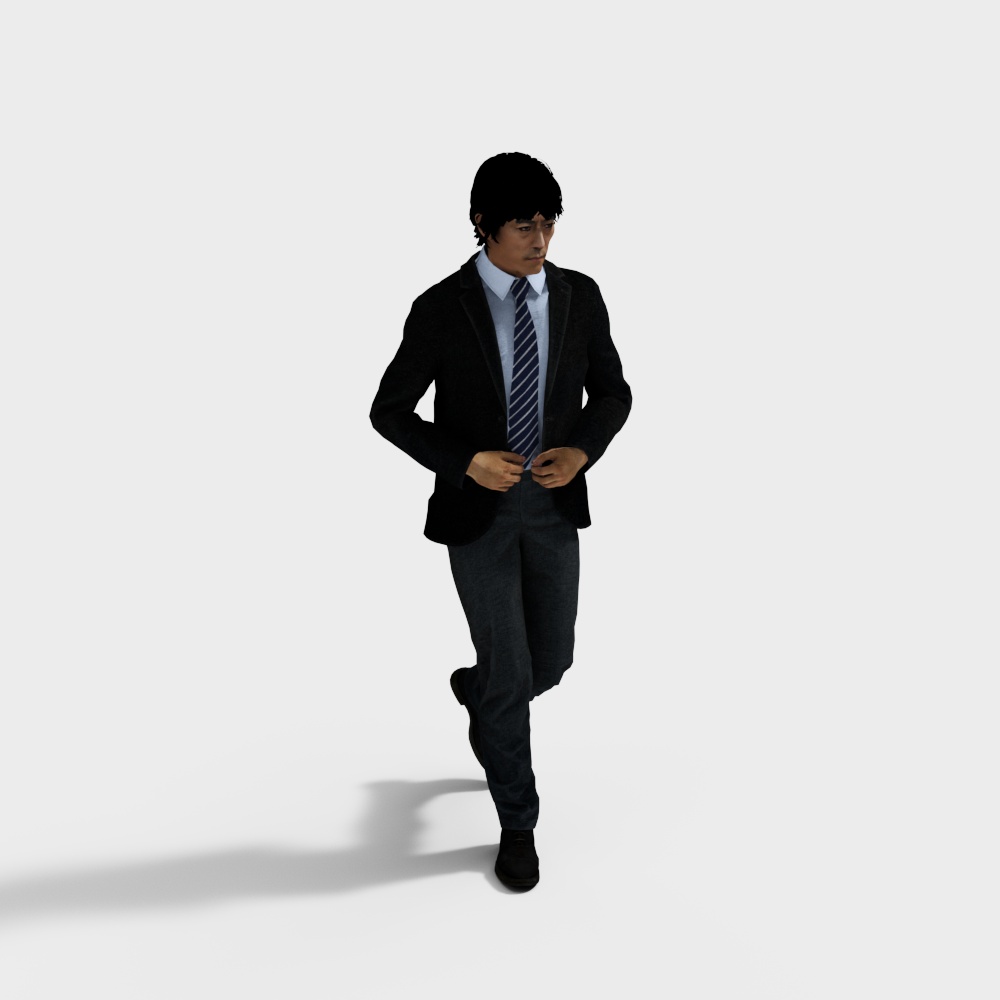 Urban Elite Low-Poly Character 3D model