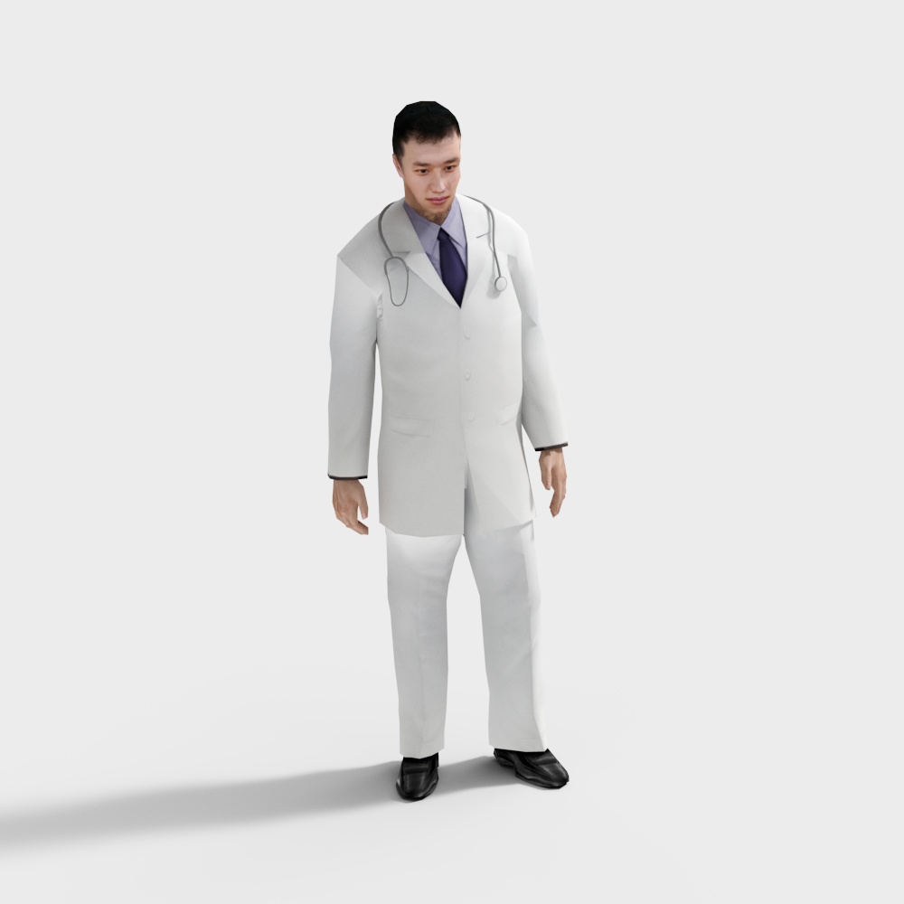 Realistic Doctor Character 3D Model