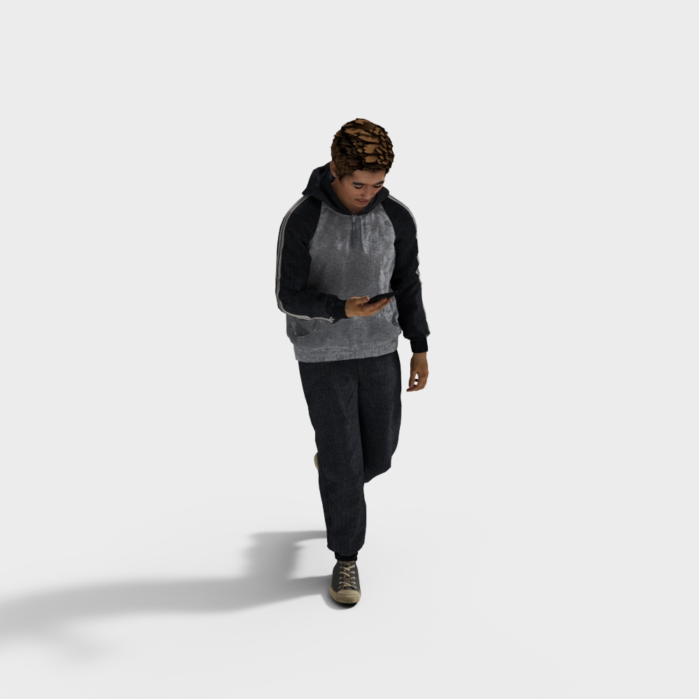 Urban Wanderer 3D Model - Low Poly Character