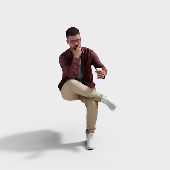 Homme buvant du café