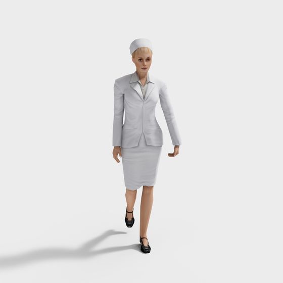Elegant Urban Lady 3D model for Fashion and Design