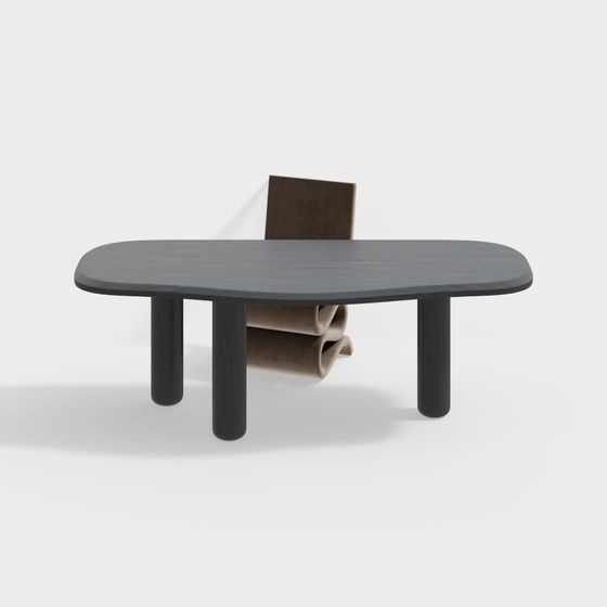Stylish Dining Table 3D model for Contemporary Spaces