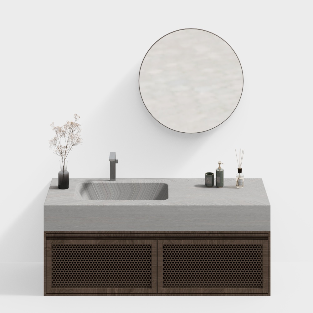 Aesthetic Simplicity Style Bathroom Cabinet