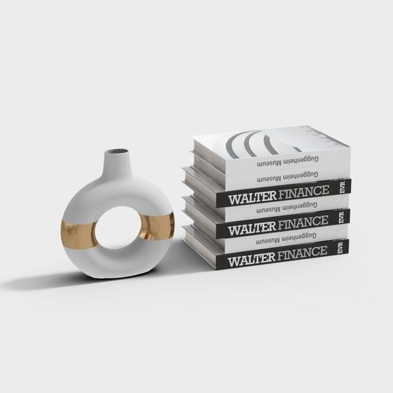 Elegant Ring Vase 3D model