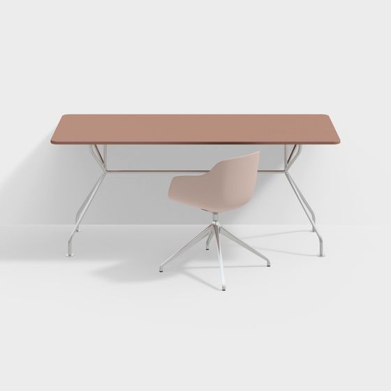 Urban Work Desk and Chair Set 3D model for Modern Spaces