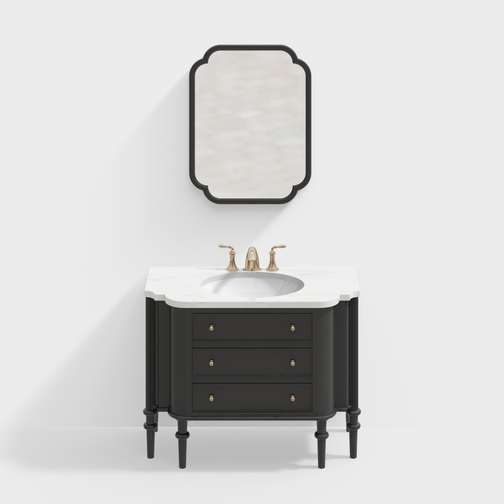 French-Style Bathroom Cabinet