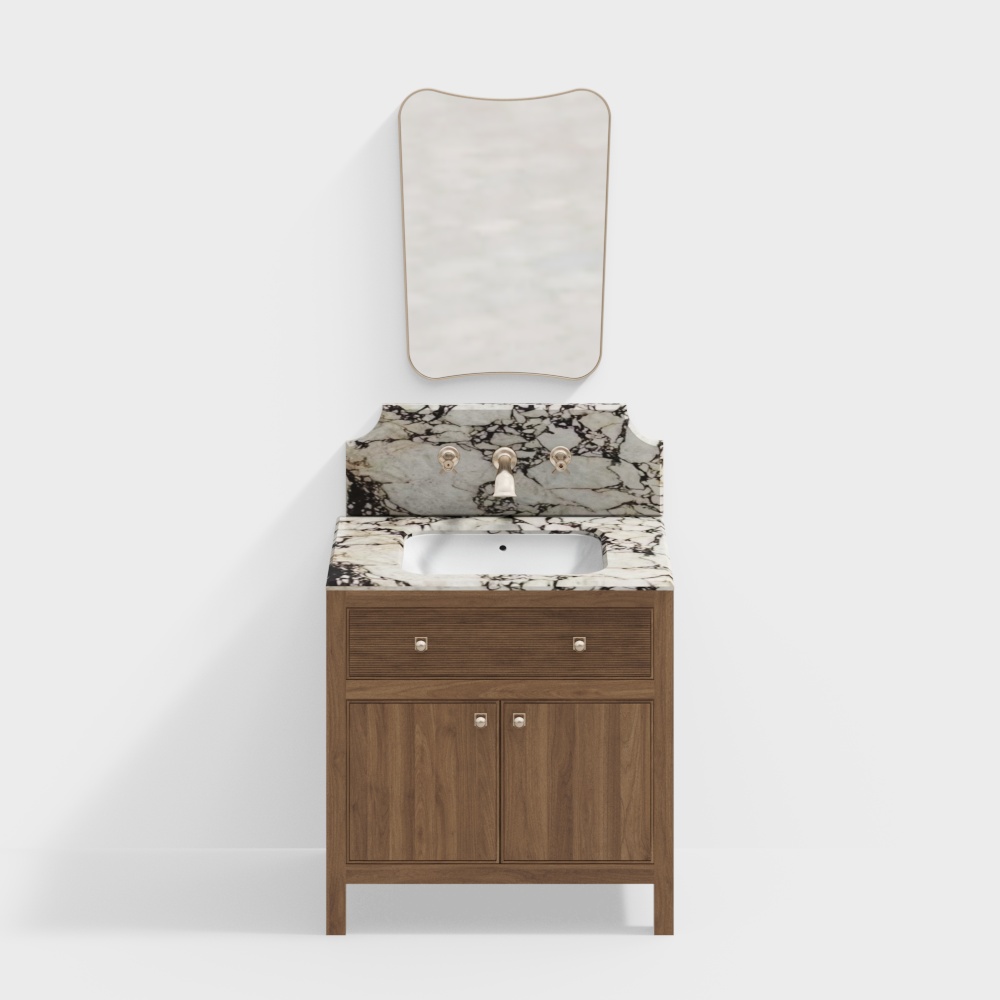 French-Style Bathroom Cabinet