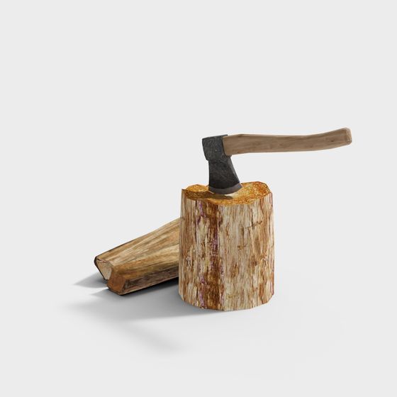 Rustic Lumberjack Axe 3D model