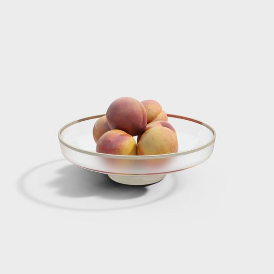 Pink Fruit Plate 3D Model