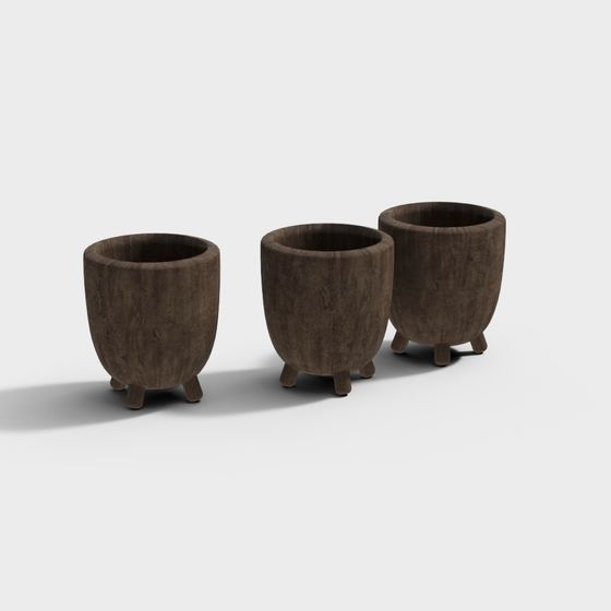Forest Melody Flower Pots 3D model
