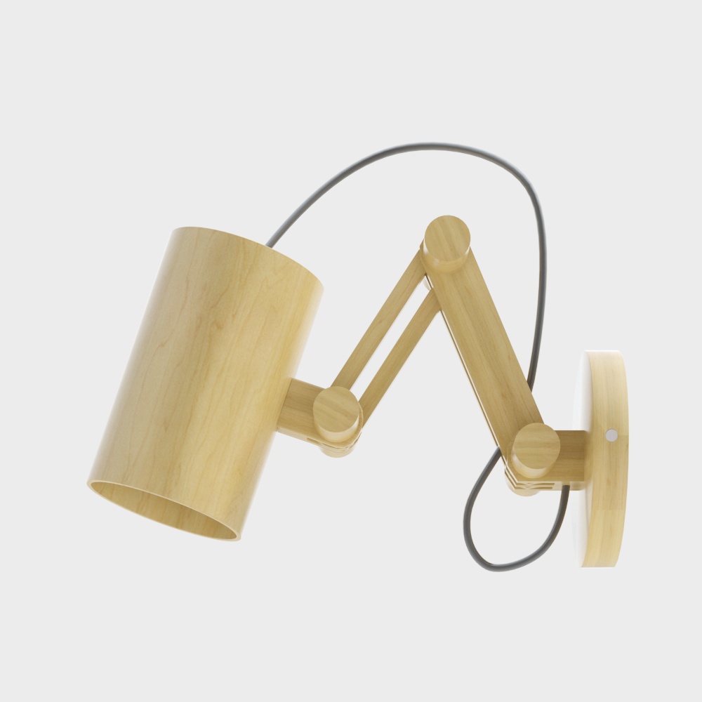 Деревянная настенная лампа