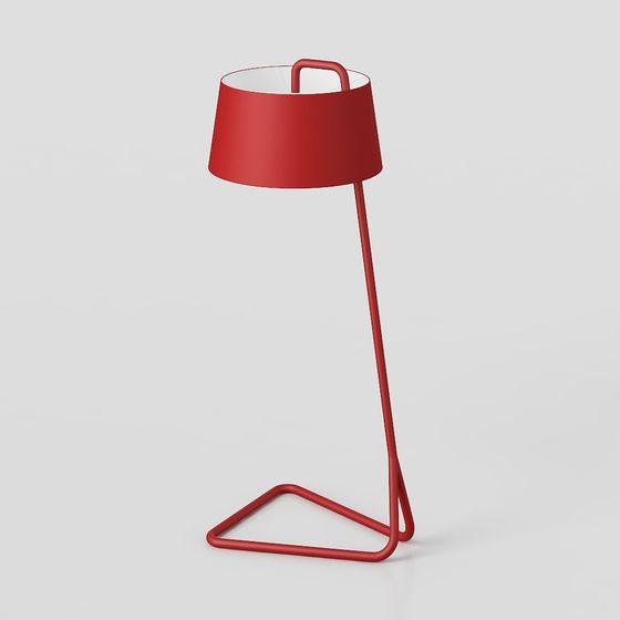 紅色簡約落地燈