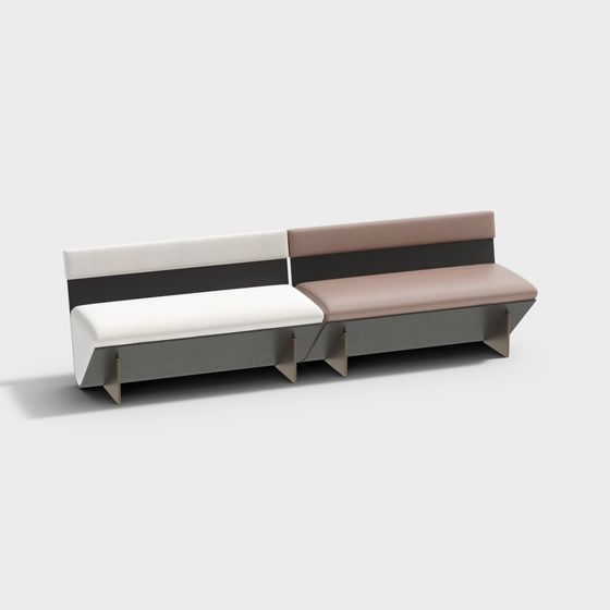 Contemporary Low-Polygon 3D Sofa Design