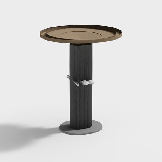 Sophisticated Round Table 3D Model for Creative Spaces