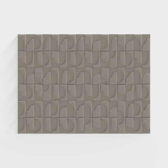 Elegant Low Polygon Wall 3D model for Creative Spaces