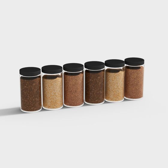 Realistic Spice Jar 3D Model for Creative Projects