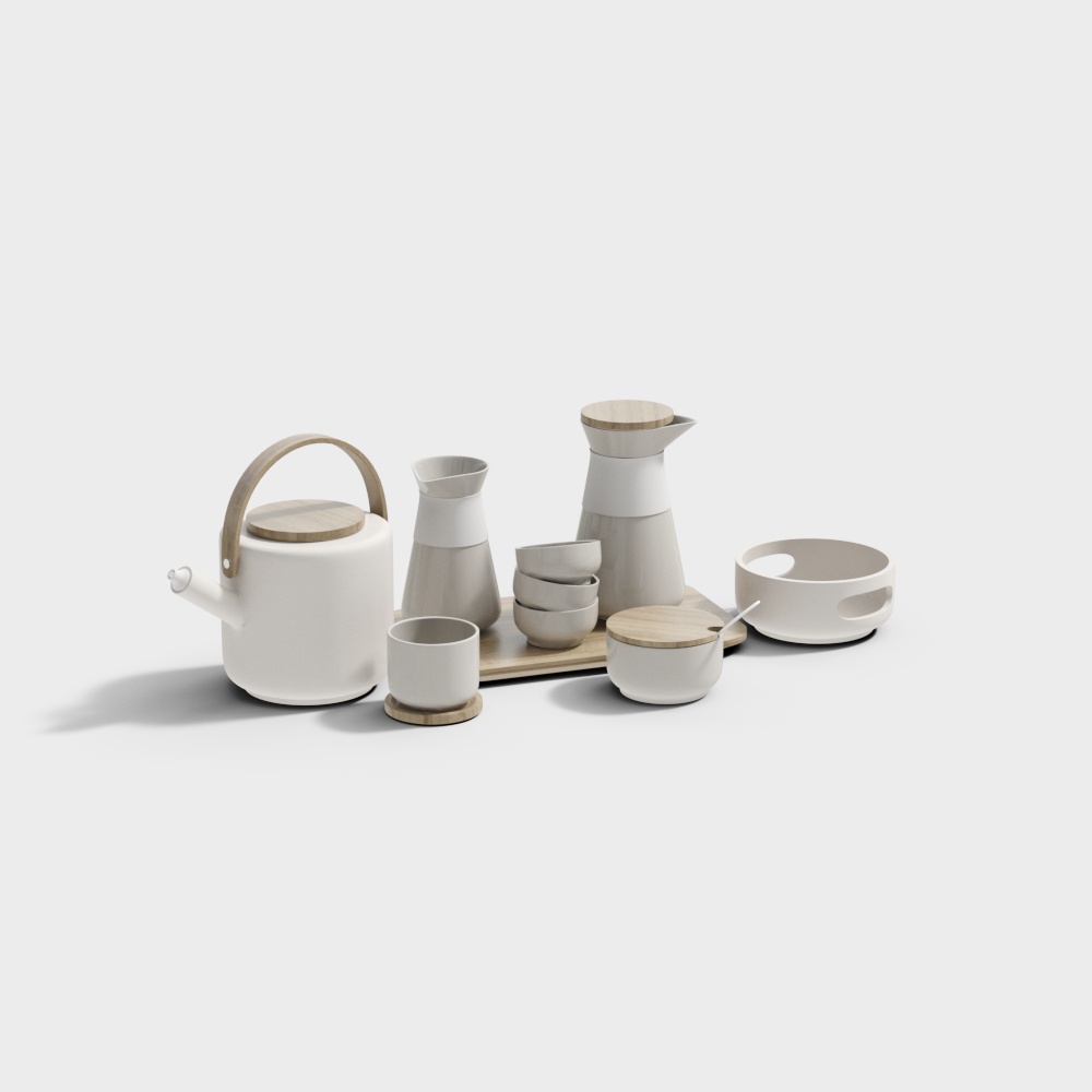 Tea Set Ornament Set