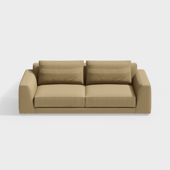 Elegant Minimalist Sofa 3D model for Modern Interiors